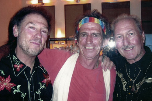 Al Perkins, Keith Richards and James Burton