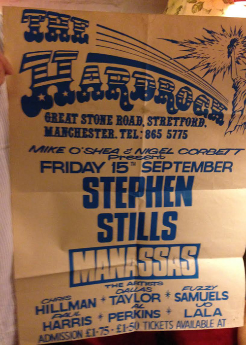 Manchester UK Manassas Concert poster